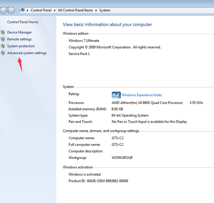 Windows Performance Settings